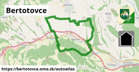 ikona Mapa autoatlas v bertotovce