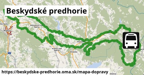 ikona Mapa dopravy mapa-dopravy v beskydske-predhorie