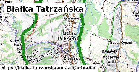 ikona Mapa autoatlas v bialka-tatrzanska