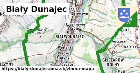 ikona Zimná mapa zimna-mapa v bialy-dunajec