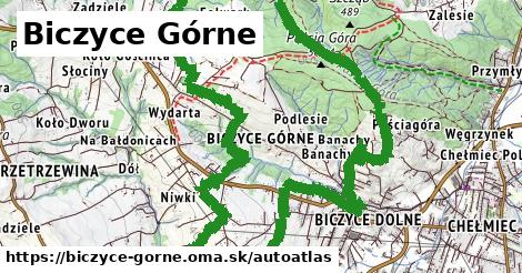 ikona Mapa autoatlas v biczyce-gorne