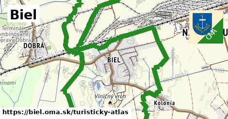 ikona Turistická mapa turisticky-atlas v biel