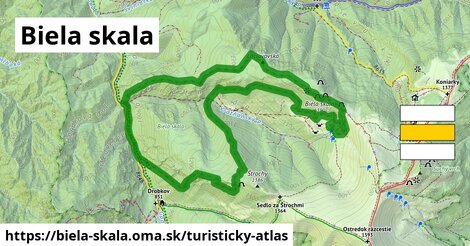 ikona Turistická mapa turisticky-atlas v biela-skala