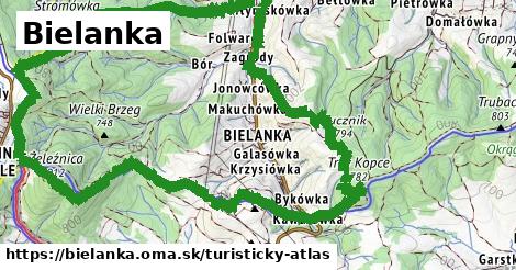 ikona Turistická mapa turisticky-atlas v bielanka