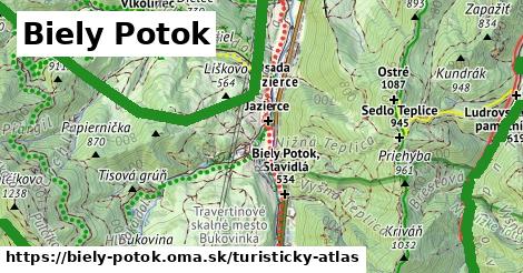 ikona Turistická mapa turisticky-atlas v biely-potok