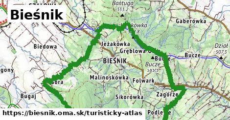 ikona Turistická mapa turisticky-atlas v biesnik