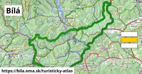 ikona Turistická mapa turisticky-atlas v bila