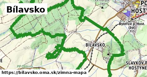 ikona Bílavsko: 0 m trás zimna-mapa v bilavsko