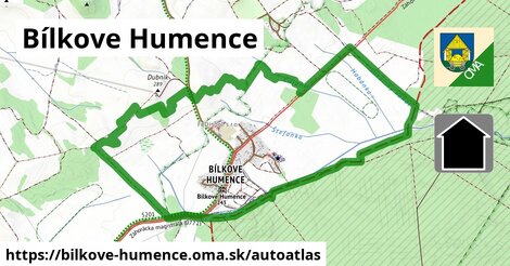 ikona Mapa autoatlas v bilkove-humence