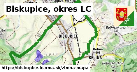 ikona Biskupice, okres LC: 0 m trás zimna-mapa v biskupice.lc