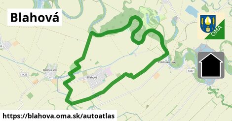 ikona Mapa autoatlas v blahova