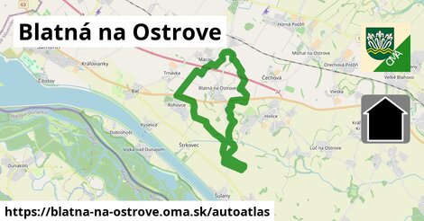 ikona Mapa autoatlas v blatna-na-ostrove