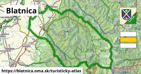 ikona Blatnica: 58 km trás turisticky-atlas v blatnica