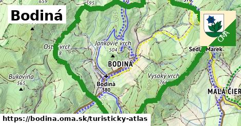 ikona Turistická mapa turisticky-atlas v bodina