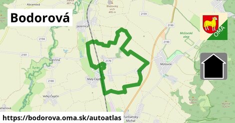 ikona Mapa autoatlas v bodorova