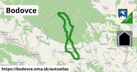 ikona Mapa autoatlas v bodovce