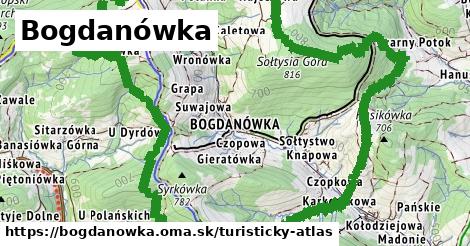 ikona Turistická mapa turisticky-atlas v bogdanowka