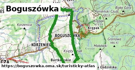 ikona Boguszówka: 0,71 km trás turisticky-atlas v boguszowka