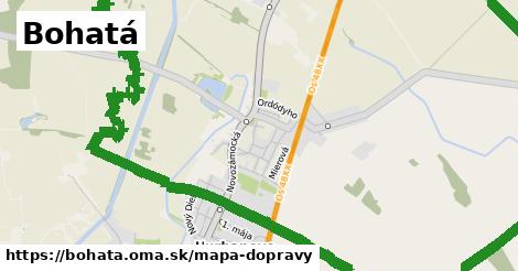 ikona Bohatá: 7,4 km trás mapa-dopravy v bohata