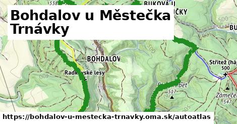 ulice v Bohdalov u Městečka Trnávky