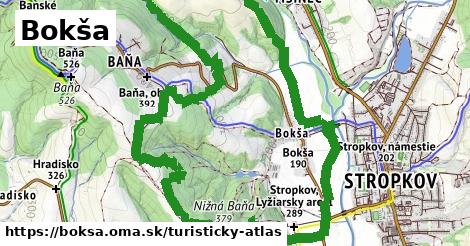 ikona Bokša: 2,6 km trás turisticky-atlas v boksa