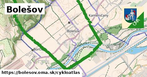ikona Bolešov: 23 km trás cykloatlas v bolesov