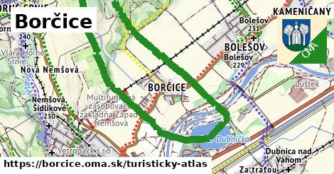 ikona Borčice: 0 m trás turisticky-atlas v borcice