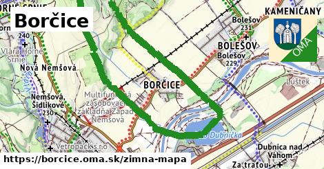 ikona Borčice: 0 m trás zimna-mapa v borcice