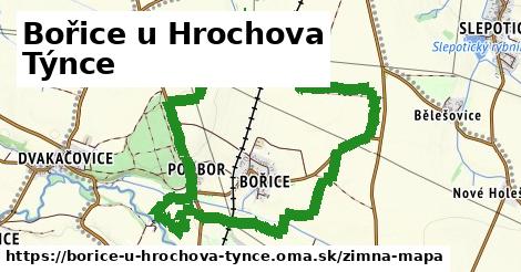 ikona Bořice u Hrochova Týnce: 0 m trás zimna-mapa v borice-u-hrochova-tynce