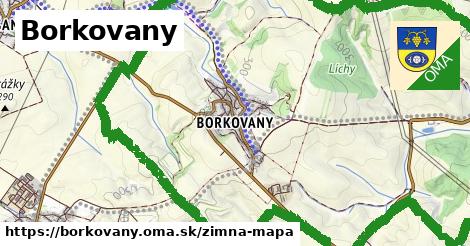 ikona Borkovany: 0 m trás zimna-mapa v borkovany
