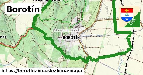 ikona Borotín: 0 m trás zimna-mapa v borotin