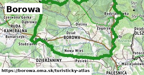 ikona Turistická mapa turisticky-atlas v borowa