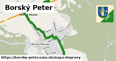 ikona Borský Peter: 8,1 km trás mapa-dopravy v borsky-peter