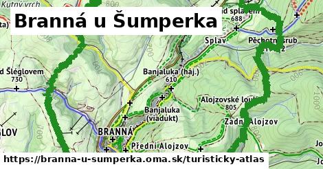 ikona Branná u Šumperka: 0 m trás turisticky-atlas v branna-u-sumperka