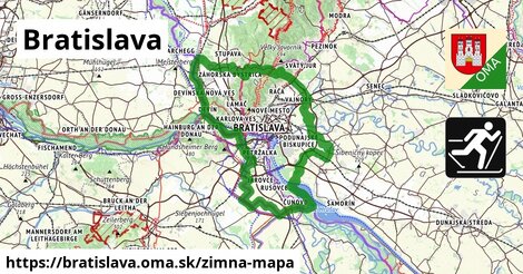 ikona Bratislava: 35 km trás zimna-mapa v bratislava