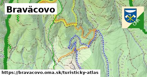 ikona Braväcovo: 0 m trás turisticky-atlas v bravacovo