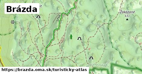 ikona Turistická mapa turisticky-atlas v brazda