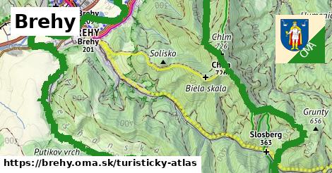 ikona Brehy: 0 m trás turisticky-atlas v brehy