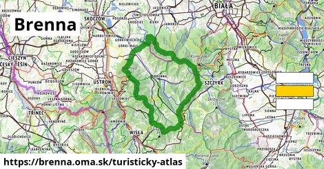 ikona Turistická mapa turisticky-atlas v brenna