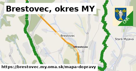 ikona Brestovec, okres MY: 10,7 km trás mapa-dopravy v brestovec.my