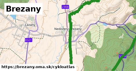 ikona Brezany: 13,1 km trás cykloatlas v brezany