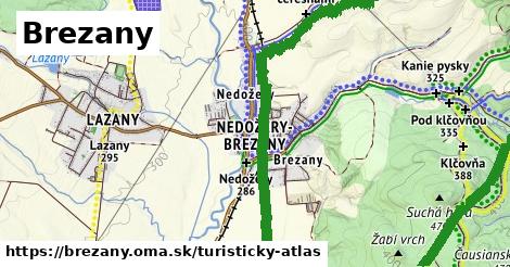 ikona Brezany: 25 km trás turisticky-atlas v brezany