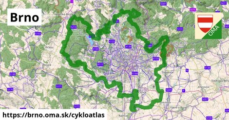 ikona Brno: 536 km trás cykloatlas v brno