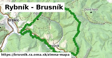 ikona Rybník - Brusník: 0 m trás zimna-mapa v brusnik.ra