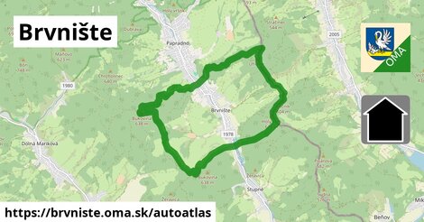 ikona Mapa autoatlas v brvniste