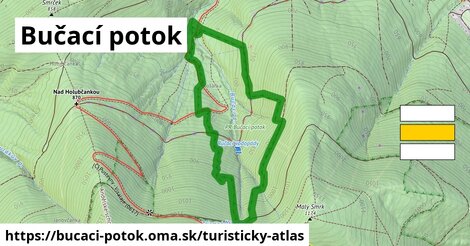 ikona Turistická mapa turisticky-atlas v bucaci-potok