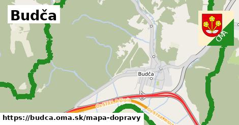 ikona Budča: 61 km trás mapa-dopravy v budca