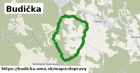 ikona Budička: 0 m trás mapa-dopravy v budicka