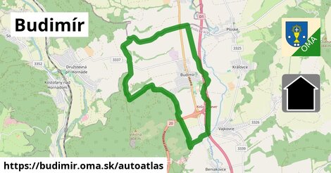 ikona Mapa autoatlas v budimir