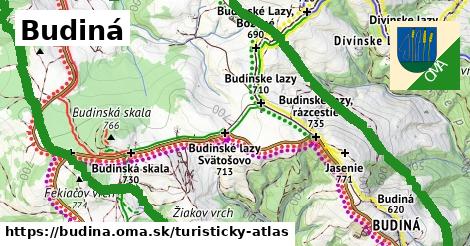 ikona Budiná: 13,5 km trás turisticky-atlas v budina